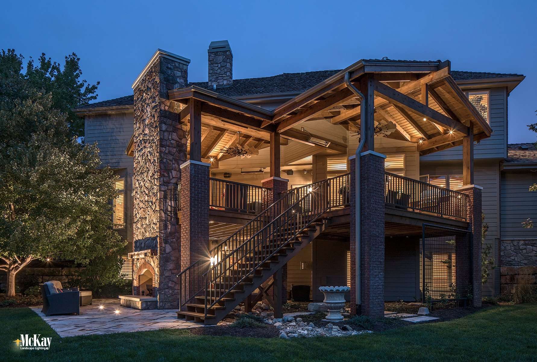 Outdoor Deck & Patio Lighting Ideas to Enhance Your Space Omaha Nebraska. Click to see more outdoor lighting ideas... McKay Landscape Lighting