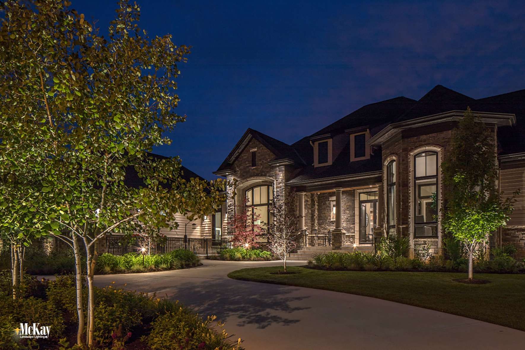 Driveway Lighting Ideas Security Lighting Omaha Nebraska McKay Landscape Lighting S 06