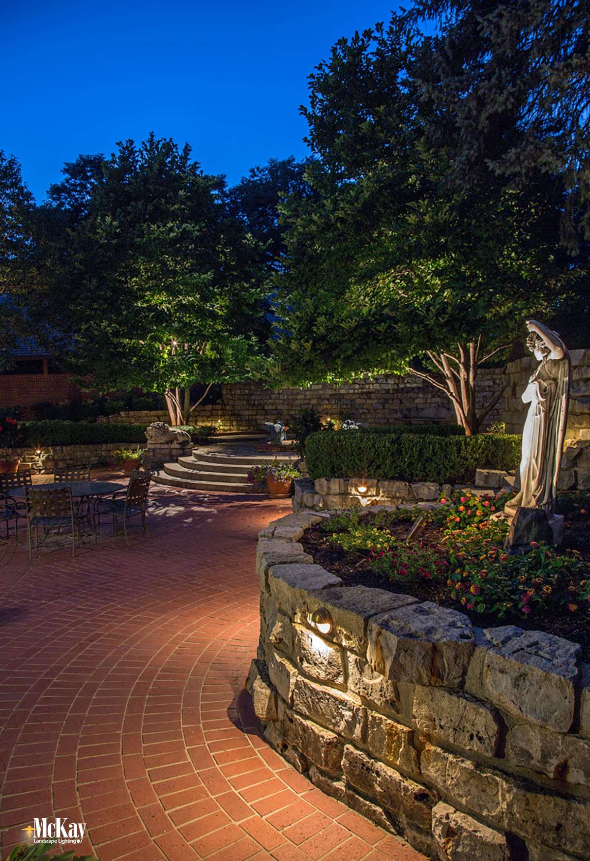 Patio Lighting Ideas - Wall Lighting - Omaha NE McKay Landscape Lighting 